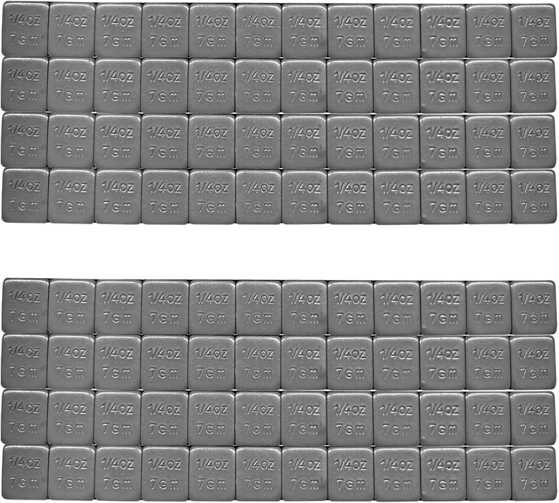 MUQIDA 96PCS 1/4 Oz Adhesive Backed Wheel Weights, 0.25Oz Tire Balancing Wheel Weights with Strong Adhesive, EasyPeel Type Low Profile Tire Weight Strip Box for Car Truck SUV Motorcycle - Image 1